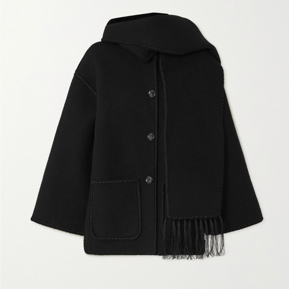 TOTEME
Draped fringed wool-blend jacket 32 - Picture 5 of 13